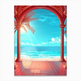 Archway To The Beach 3 Canvas Print