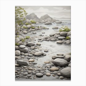 Rocks By The River Canvas Print