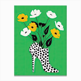 Floral Harmony: Shoe Garden Delight Canvas Print