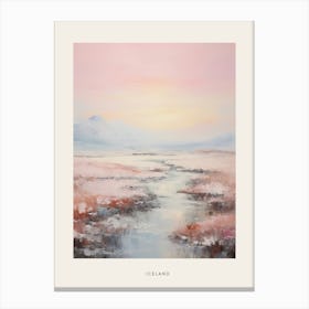 Dreamy Winter Painting Poster Iceland 3 Canvas Print