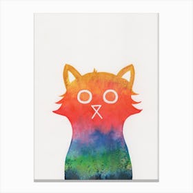 Positivity Cat Canvas Print