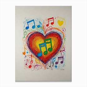 Heart Of Music 32 Canvas Print