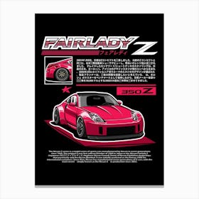 Fairlady Z Pink Canvas Print