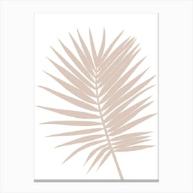 Palm Leaf Large Neutral Canvas Print