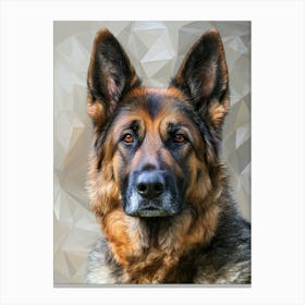 German Shepherd Dog Portrait.Generated AI. Art Print Canvas Print