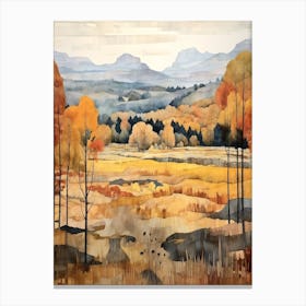 Autumn National Park Painting Yosemite National Park California Usa 2 Canvas Print
