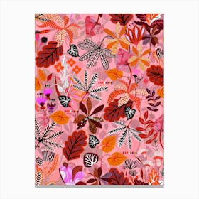 Gardenia - Pink Orange Canvas Print