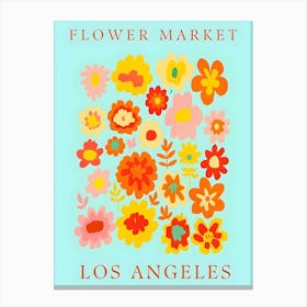 Flower Market Los Angeles Canvas Print