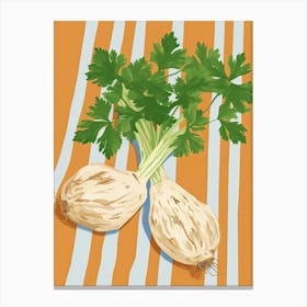 Celeriac Summer Illustration 3 Canvas Print