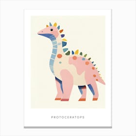 Nursery Dinosaur Art Protoceratops Poster Canvas Print