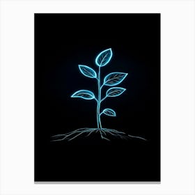 Neon Plant 36 Canvas Print