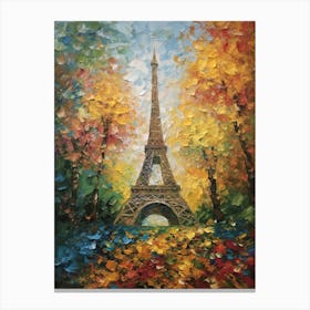 Eiffel Tower Paris France Monet Style 1 Canvas Print