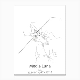 Media,Romania Minimalist Map Canvas Print