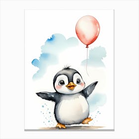 Adorable Chibi Baby Penguin (6) Canvas Print