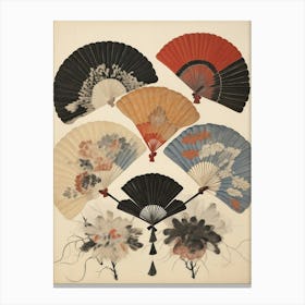 Japanese Fans Sensu Illustration 2 Canvas Print