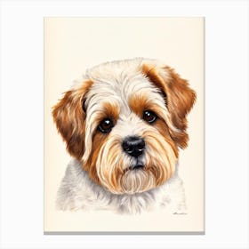 Dandie Dinmont Terrier Illustration dog Canvas Print