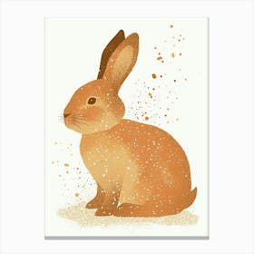 Cinnamon Rabbit Nursery Illustration 4 Canvas Print