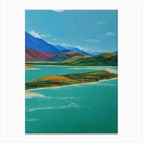 Hemis National Park India Blue Oil Painting 1  Canvas Print