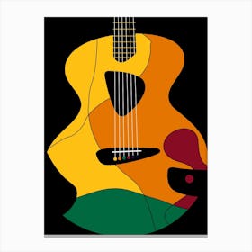 Colorful Acoustic Guitar Canvas Print