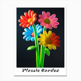 Bright Inflatable Flowers Poster Daisy 3 Canvas Print