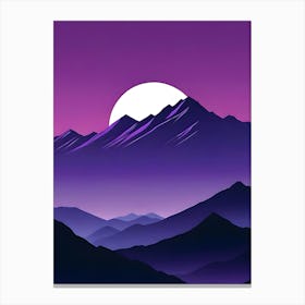 Purple Mountain Landscape Canvas Print