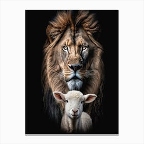 Lion And Lamb Canvas Print