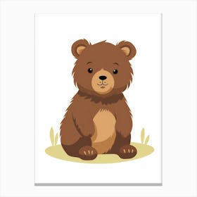 Baby Animal Illustration  Bear 1 Canvas Print