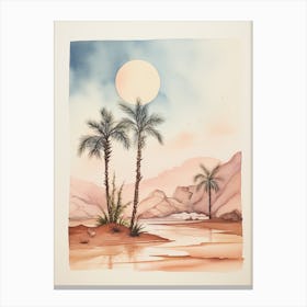 Watercolour Of Sharm El Sheikh   Sinai Peninsula Egypt 1 Canvas Print