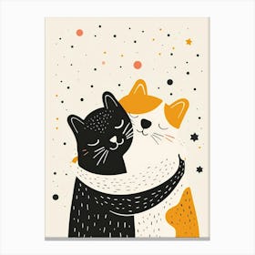 Hugging Cats Canvas Print