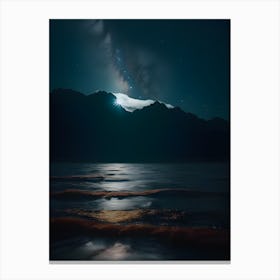 Moonlight Over The Ocean Canvas Print