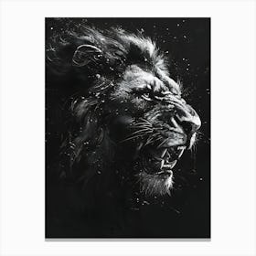 Lion Roaring 3 Canvas Print