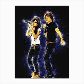 Spirit Of Amy Winehouse & Mick Jagger Canvas Print