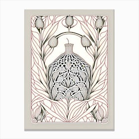 Liliac Beehive William Morris Style Vintage Canvas Print