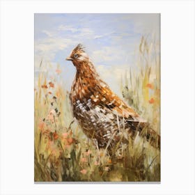 Bird Painting Grouse 4 Canvas Print