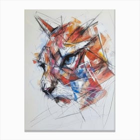 Abstract Cat Canvas Print