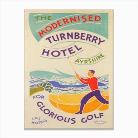 Turnberry Scotland Vintage Golf Poster Canvas Print