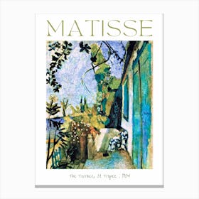 Henri Matisse Terrace at St Tropez 1904 France Art Poster Print in HD for Feature Wall Decor - Fully Remastered, Labelled, High Definition Canvas Print