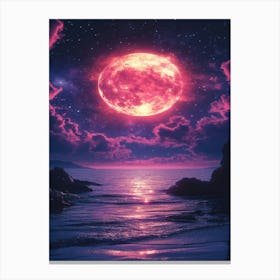 Pink Moon Canvas Print