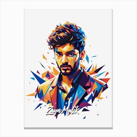 Zayn Malik One Direction 03 Portrait Music Icon WPAP Pop Art Canvas Print