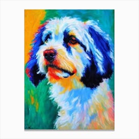 Barbet Fauvist Style dog Canvas Print