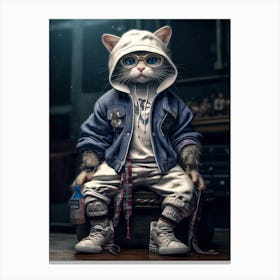 Hip Hop Cat 2 Canvas Print