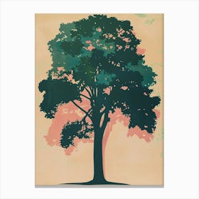 Boxwood Tree Colourful Illustration 4 1 Canvas Print