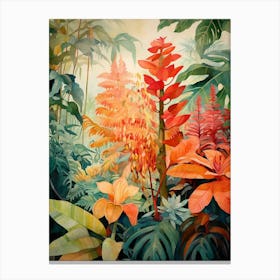 Tropical Plant Painting Croton 3 Canvas Print