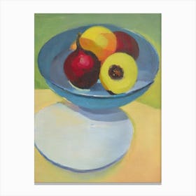 Damson Bowl Of fruit Canvas Print