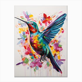 Colourful Bird Painting Hummingbird 1 Canvas Print