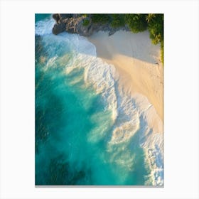 Aerial View Of A Tropical Beach Canvas Print