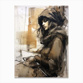 'The Girl In The Hood' Canvas Print