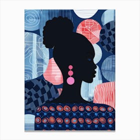 Silhouette Of African Woman 22 Canvas Print