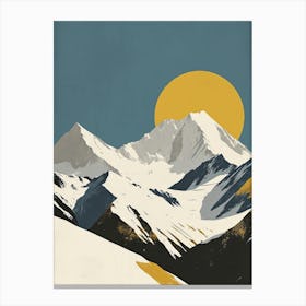 Minimalist Zen: Elysian Peaks Canvas Print