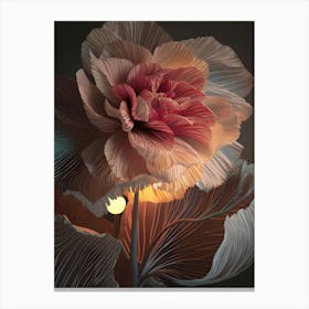 Flower On A Lamp Canvas Print